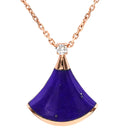 ブルガリ BVLGARI ディーヴァ ドリーム 350710 パープルXピンクゴールド K18PG ダイヤモンド ラピスラズリ ネックレス 750 18K 18金 RG 青 紫 旧型金具