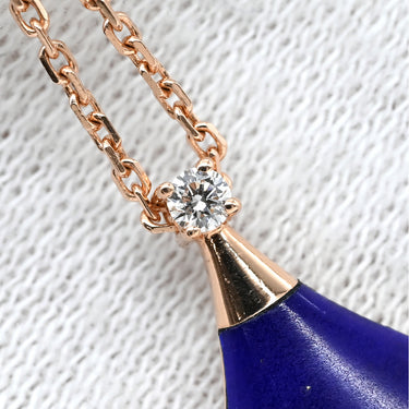 ブルガリ BVLGARI ディーヴァ ドリーム 350710 パープルXピンクゴールド K18PG ダイヤモンド ラピスラズリ ネックレス 750 18K 18金 RG 青 紫 旧型金具