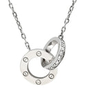 カルティエ Cartier ラブ サークル ダイヤ パヴェ B7216300 ホワイトゴールド K18WG ダイヤモンド ネックレス 18金 750WG