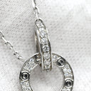 カルティエ Cartier ラブ サークル ダイヤ パヴェ B7216300 ホワイトゴールド K18WG ダイヤモンド ネックレス 18金 750WG