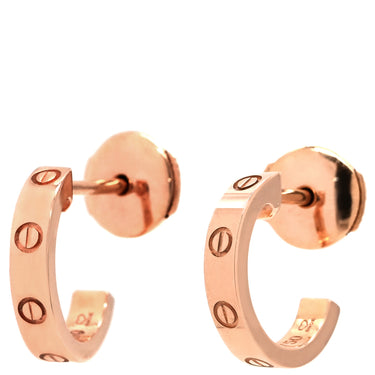 カルティエ Cartier ラブ LOVE フープピアス SM B8029000 ピンクゴールド K18PG ピアス ミニラブ 750 18K PG RG