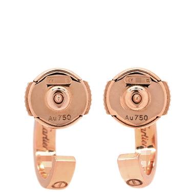 カルティエ Cartier ラブ LOVE フープピアス SM B8029000 ピンクゴールド K18PG ピアス ミニラブ 750 18K PG RG