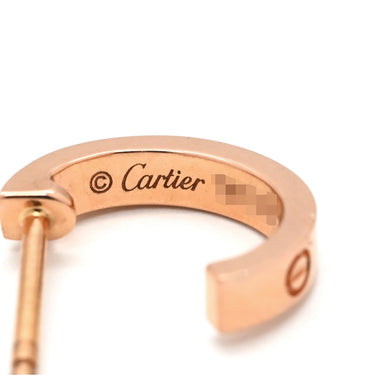 カルティエ Cartier ラブ LOVE フープピアス SM B8029000 ピンクゴールド K18PG ピアス ミニラブ 750 18K PG