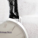 腕時計 オーデマピゲ AUDEMARS PIGUET エクストラフラット 15048BC.O.001CR 手巻き メンズ K18WG無垢 バー シルバー 薄型 AP