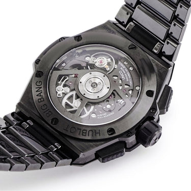 腕時計 ウブロ HUBLOT ビッグバン インテグレーテッド オールブラック レインボー 451.CX.1140.CX.4099 自動巻き メンズ デイト