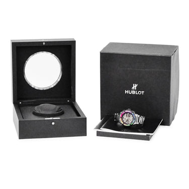腕時計 ウブロ HUBLOT ビッグバン インテグレーテッド オールブラック レインボー 451.CX.1140.CX.4099 自動巻き メンズ デイト