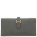 エルメス HERMES ベアンスフレ ヴェールグリス ヴォーエプソン 長財布 ゴールド金具 新品 未使用 グレー 2025年製