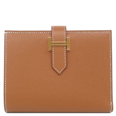 エルメス HERMES ベアンコンパクト ゴールド レザー ヴォーマダム 二つ折り財布 ゴールド金具 新品 未使用 コンパクトウォレット 2025年製