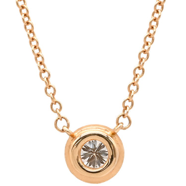ティファニー Tiffany & Co ソレスト ダイヤ ローズゴールド K18PG ダイヤモンド ネックレス ピンクゴールド 18K AU750 PG ブリリアントカット