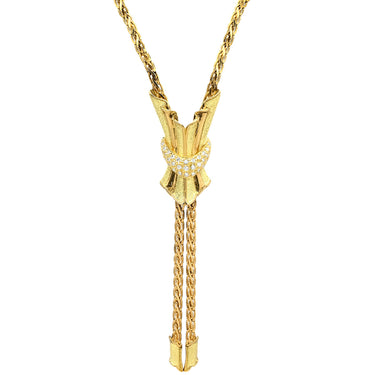 ジュネ Jeunet ダイヤモンド ロングネックレス イエローゴールド K18YG ダイヤモンド ネックレス 18K YG