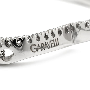 ガラヴェリ GARAVELLI ダイヤ ハート ホワイトゴールド K18WG ダイヤモンド ネックレス 750 18金 WG Wチェーン ラージハート