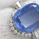 ノンブランド NON BRAND ブルーサファイア 10.27ct ダイヤ ブルー×プラチナシルバー Pt900 サファイア ダイヤモンド リング 指輪 大粒 青 PT900 非加熱 クッションシェイプ ブリリアントカット スリランカ産 10号