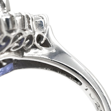 ノンブランド NON BRAND ブルーサファイア 10.27ct ダイヤ ブルー×プラチナシルバー Pt900 サファイア ダイヤモンド リング 指輪 大粒 青 PT900 非加熱 クッションシェイプ ブリリアントカット スリランカ産 10号