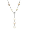 ミキモト MIKIMOTO パール ダイヤモンド パールホワイト×ピンク×ホワイトゴールド K18WG パール ダイヤモンド ネックレス MIKIMOTO 真珠 Au750 WG Y字デザイン ステーション