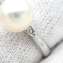 タサキ TASAKI パール 8.5mm ダイヤモンド パールホワイト×ホワイトゴールド K18WG パール ダイヤモンド リング 指輪 TASAKI 真珠 Au750 18K 18金 あこや アコヤ 11号
