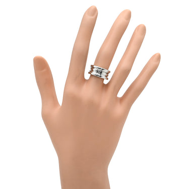 ブルガリ BVLGARI ビーゼロワン B-zero1 3バンド ホワイトゴールド K18WG #49(JP9) リング 指輪 18K WG 750 18金 8.5号