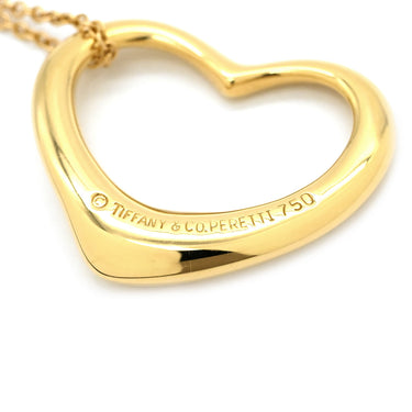 ティファニー Tiffany & Co オープンハート イエローゴールド K18YG ネックレス T＆Co. 18K 18金 750 YG エルサペレッティ
