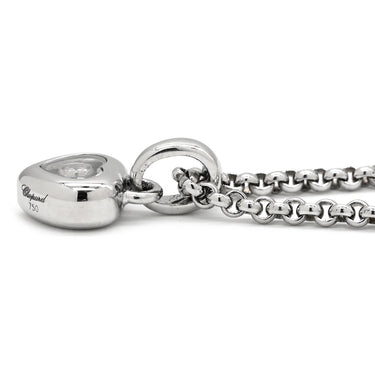 ショパール CHOPARD ハッピーダイヤ ハート ペンダント 79/4854 ホワイトゴールド K18WG ダイヤモンド ネックレス 1P ムービングダイヤ 750ＷG 18K