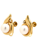 タサキ TASAKI パール イヤリング パールホワイト×イエローゴールド K18YG パール ダイヤモンド イヤリング 白 TASAKI 750YG Au750 ネジ式 真珠 1粒 6.8mm ダイヤ
