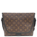 ルイヴィトン LOUIS VUITTON マグネティック メッセンジャー M45557 モノグラム モノグラムマカサー ショルダーバッグ マットブラック金具 茶 黒