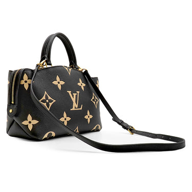ルイヴィトン LOUIS VUITTON プティ パレ PM M58913 ノワール×ベージュ モノグラムアンプラント 2WAYバッグ ゴールド金具 ショルダー 黒