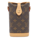 ルイヴィトン LOUIS VUITTON フォールド ミー ポーチ M80874 モノグラム モノグラムキャンバス ショルダーバッグ ゴールド金具 茶 ポシェット