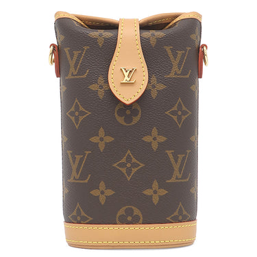 ルイヴィトン LOUIS VUITTON フォールド ミー ポーチ M80874 モノグラム モノグラムキャンバス ショルダーバッグ ゴールド金具 茶 ポシェット