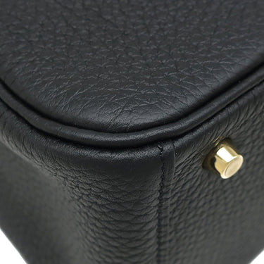 エルメス HERMES リンディ ミニ ブラック トリヨンクレマンス ショルダーバッグ ゴールド金具 黒