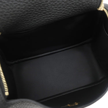 エルメス HERMES リンディ ミニ ブラック トリヨンクレマンス ショルダーバッグ ゴールド金具 黒