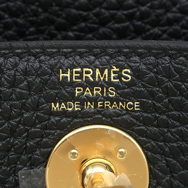エルメス HERMES リンディ ミニ ブラック トリヨンクレマンス ショルダーバッグ ゴールド金具 黒