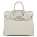 エルメス HERMES バーキン 25 パールグレー トゴ ハンドバッグ シルバー金具