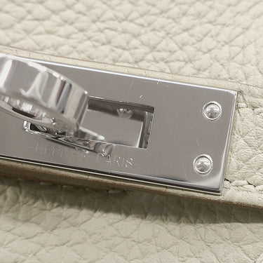 エルメス HERMES バーキン 25 パールグレー トゴ ハンドバッグ シルバー金具
