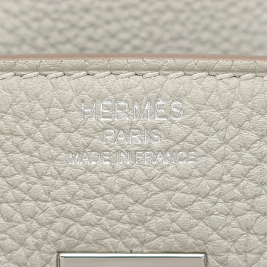 エルメス HERMES バーキン 25 パールグレー トゴ ハンドバッグ シルバー金具
