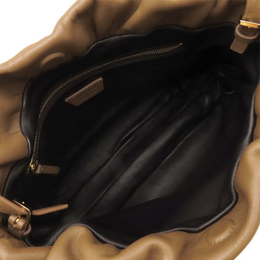 THE ROW ザ ロウ BOURSE XL フレンチベージュ レザー 2WAYバッグ ゴールド金具 ブルス クラッチ ショルダーバッグ