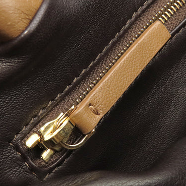 THE ROW ザ ロウ BOURSE XL フレンチベージュ レザー 2WAYバッグ ゴールド金具 ブルス クラッチ ショルダーバッグ