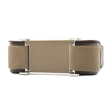 エルメス HERMES ゲタ エトゥープ シェーブル ショルダーバッグ シルバー金具 グレージュ H金具