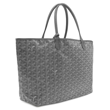 ゴヤール GOYARD サンルイPM STLCROPMLTY51CL51P グレー PVCコーティングキャンバス ゴヤールディンキャンバス シュヴロッシュカーフスキン トートバッグ シルバー金具 クロユニバーサル