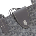 ゴヤール GOYARD サンルイPM STLCROPMLTY51CL51P グレー PVCコーティングキャンバス ゴヤールディンキャンバス シュヴロッシュカーフスキン トートバッグ シルバー金具 クロユニバーサル