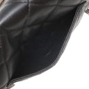 シャネル CHANEL ウッド ハンドル スモール フラップ AS4151 ブラック ラムスキン ショルダーバッグ ゴールド金具
