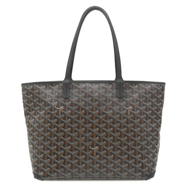 ゴヤール GOYARD アルトワPM ARTOISPMLTY01CL01P ブラック PVCコーティングキャンバス ゴヤールディンキャンバス シュヴロッシュカーフスキン トートバッグ シルバー金具 ヘリンボーン