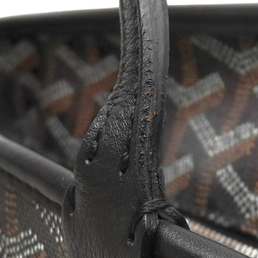 ゴヤール GOYARD アルトワPM ARTOISPMLTY01CL01P ブラック PVCコーティングキャンバス ゴヤールディンキャンバス シュヴロッシュカーフスキン トートバッグ シルバー金具 ヘリンボーン