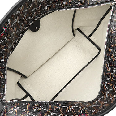 ゴヤール GOYARD アルトワPM ARTOISPMLTY01CL01P ブラック PVCコーティングキャンバス ゴヤールディンキャンバス シュヴロッシュカーフスキン トートバッグ シルバー金具 ヘリンボーン