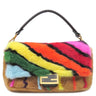 フェンディ FENDI ミンク バケット レインボー インレイ 8BR600AJP5F0TMN マルチカラー ミンク レザー 2WAYバッグ ゴールド金具 ショルダー