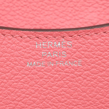 エルメス HERMES コンスタンス スリム ウォレット ローズアザレ エバーカラー 二つ折り財布 シルバー金具