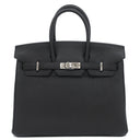エルメス HERMES バーキン 25 ブラック トゴ ハンドバッグ シルバー金具 黒