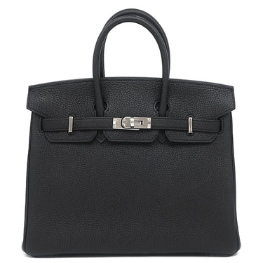 エルメス HERMES バーキン 25 ブラック トゴ ハンドバッグ シルバー金具 黒