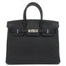 エルメス HERMES バーキン 25 ブラック トゴ ハンドバッグ シルバー金具 黒
