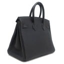 エルメス HERMES バーキン 25 ブラック トゴ ハンドバッグ シルバー金具 黒