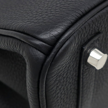 エルメス HERMES バーキン 25 ブラック トゴ ハンドバッグ シルバー金具 黒