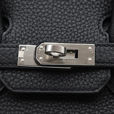 エルメス HERMES バーキン 25 ブラック トゴ ハンドバッグ シルバー金具 黒